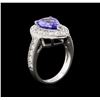 Image 3 : 14KT White Gold 3.04 ctw Tanzanite and Diamond Ring