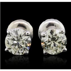 14KT White Gold 1.23 ctw Diamond Solitaire Earrings