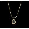 Image 2 : 14-18KT Yellow Gold 37.95 ctw Sapphire and Diamond Necklace