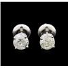 Image 1 : 1.29 ctw Diamond Stud Earrings - 14KT White Gold