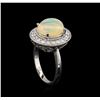 Image 4 : 2.58 ctw Opal and Diamond Ring - 14KT White Gold