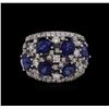 Image 2 : 14KT White Gold 2.34 ctw Sapphire and Diamond Ring