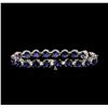 Image 2 : 14KT White Gold 15.12 ctw Sapphire and Diamond Bracelet