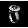 Image 4 : 14KT White Gold 2.23 ctw Tanzanite and Diamond Ring