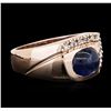 14KT Rose Gold 4.33 ctw Sapphire and Diamond Ring