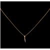 Image 2 : 0.05 ctw Diamond Pendant With Chain - 14KT Rose Gold