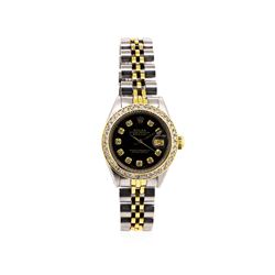 Rolex 14KT Two-Tone Diamond DateJust Ladies Watch