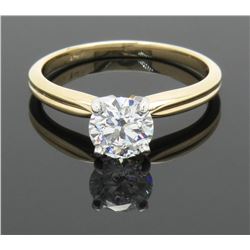 GIA Cert 0.71 ctw Diamond Ring - 14KT Yellow Gold