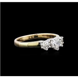 0.80 ctw Diamond Ring - 14KT Yellow and White Gold