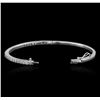 Image 3 : 14KT White Gold 2.30 ctw Diamond Bangle Bracelet