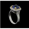 Image 4 : 14KT Two-Tone Gold 4.29 ctw Tanzanite and Diamond Ring