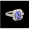 Image 1 : 14KT White Gold 2.18 ctw Tanzanite and Diamond Ring