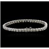 Image 2 : 14KT White Gold 5.09 ctw Diamond Tennis Bracelet