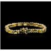 Image 3 : 14KT Yellow Gold 16.91 ctw Green Sapphire and Diamond Bracelet