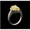 Image 3 : 2.19 ctw Fancy Light Yellow Diamond Ring - 14KT Two-Tone Gold