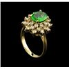 Image 3 : 2.11 ctw Tsavorite Garnet and Diamond Ring - 14KT Yellow Gold