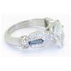 Image 4 : EGL Cert 2.08 ctw Diamond and Sapphire Ring - Platinum