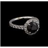3.56 ctw Black Diamond Ring - 14KT White Gold