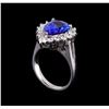 Image 4 : 2.96 ctw Tanzanite and Diamond Ring - 14KT White Gold