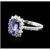 Image 1 : 14KT White Gold 1.43 ctw Tanzanite and Diamond Ring