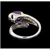 Image 3 : 14KT Two-Tone Gold 1.99 ctw Tanzanite and Diamond Ring