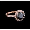 4.23 ctw Black Diamond Ring - 14KT Rose Gold