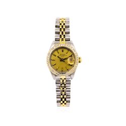 Rolex 14KT Two-Tone Diamond DateJust Ladies Watch