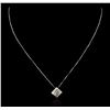 Image 2 : 14KT White Gold 0.89 ctw Diamond Pendant With Chain