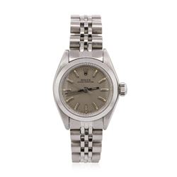 Rolex Stainless Steel Oyster Perpetual Ladies Watch