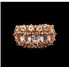 Image 2 : 3.40 ctw Morganite and Diamond Ring - 18KT Rose Gold