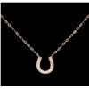 Image 1 : 0.14 ctw Diamond Necklace - 14KT Rose Gold