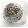 Image 3 : 1.50 ctw Chocolate and White Diamond Ring - 14KT White Gold