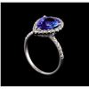 Image 4 : 2.52 ctw Tanzanite and Diamond Ring - 14KT White Gold