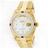 Rolex President 18KT Gold 1.00 ctw Diamond And Sapphire Men's Watch
