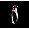 Image 4 : 1.23 ctw Ruby and Diamond Ring - 14KT White Gold