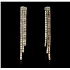 Image 1 : 14KT Tri-Color Gold 0.75 ctw Diamond Earrings