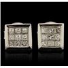 Image 1 : 14KT White Gold 0.69 ctw Diamond Earrings