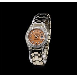 Rolex 18KT White Gold 1.44 ctw Diamond Masterpiece DateJust Ladies Watch