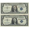 Image 1 : 1957 $1 Silver Certificate Currency Lot of 2