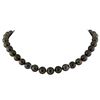 Image 1 : Tahitian Cultured Pearl Necklace With Diamond Clasp