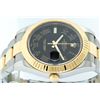 Image 9 : Rolex Two-Tone Black Roman DateJust Men's Watch