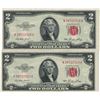 Image 1 : 1953 $2 AU Uncirculated Certificate Currency Lot of 2