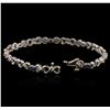 Image 3 : 14KT White Gold 0.70 ctw Sapphire and Diamond Bracelet