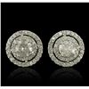 14KT White Gold 2.88 ctw Diamond Earrings