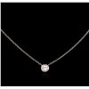 0.18 ctw Diamond Necklace - 14KT White Gold