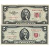 Image 1 : 1953 $2 AU Uncirculated Certificate Currency Lot of 2
