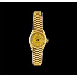 Rolex 18KT Yellow Gold DateJust Ladies Watch