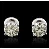 Image 1 : 14KT White Gold 0.98 ctw Diamond Solitaire Earrings