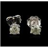 Image 1 : 14KT White Gold 0.55 ctw Diamond Stud Earrings