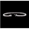 Image 3 : 5.05 ctw Diamond Tennis Bracelet - 14KT White Gold